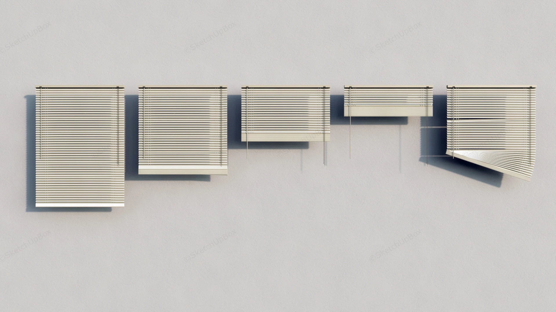 Venetian Window Blinds sketchup model preview - SketchupBox