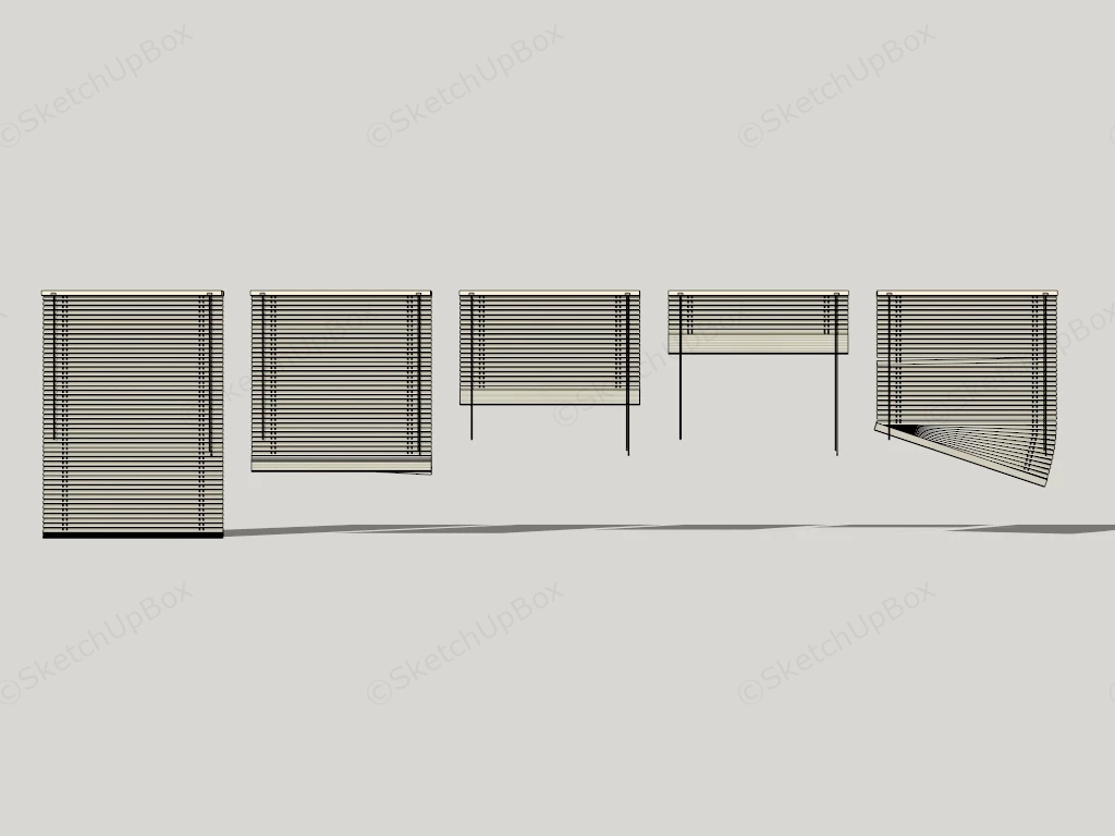Venetian Window Blinds sketchup model preview - SketchupBox