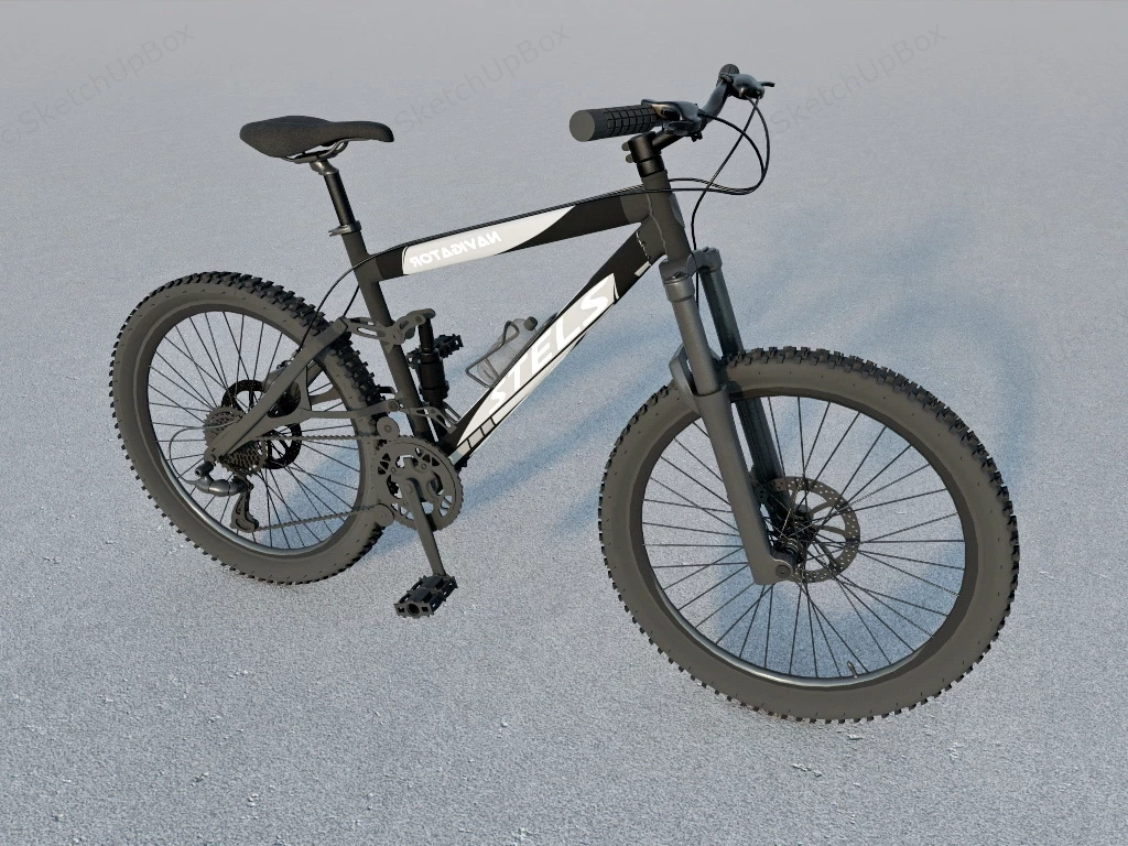 Black Mountain Bike sketchup model preview - SketchupBox