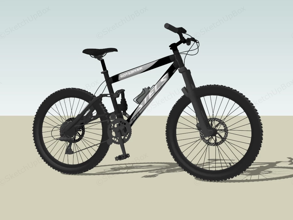 Black Mountain Bike sketchup model preview - SketchupBox