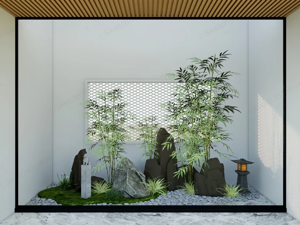 Indoor Bamboo Garden sketchup model preview - SketchupBox