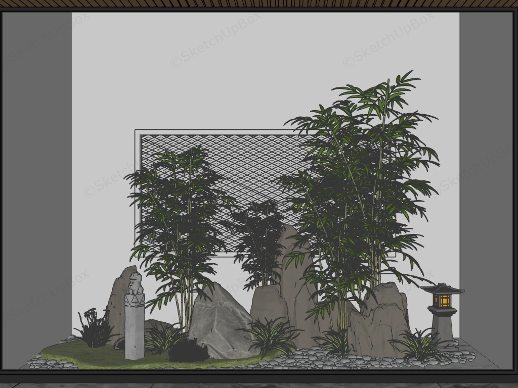 Indoor Bamboo Garden sketchup model preview - SketchupBox