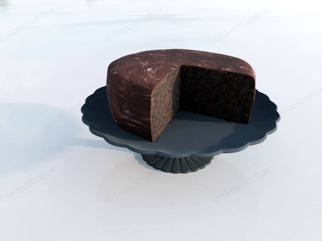 Chocolate Birthday Cake sketchup model preview - SketchupBox