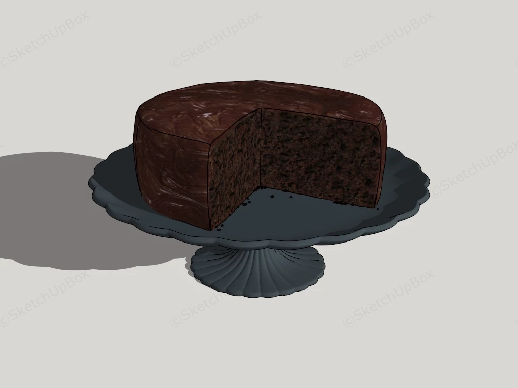 Chocolate Birthday Cake sketchup model preview - SketchupBox