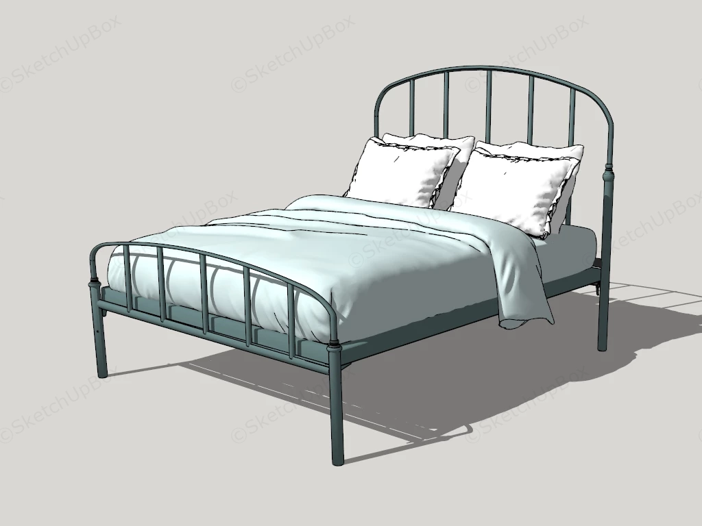 Metal Tube Bed sketchup model preview - SketchupBox