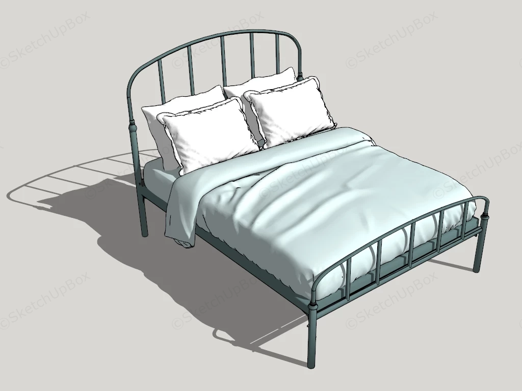 Metal Tube Bed sketchup model preview - SketchupBox