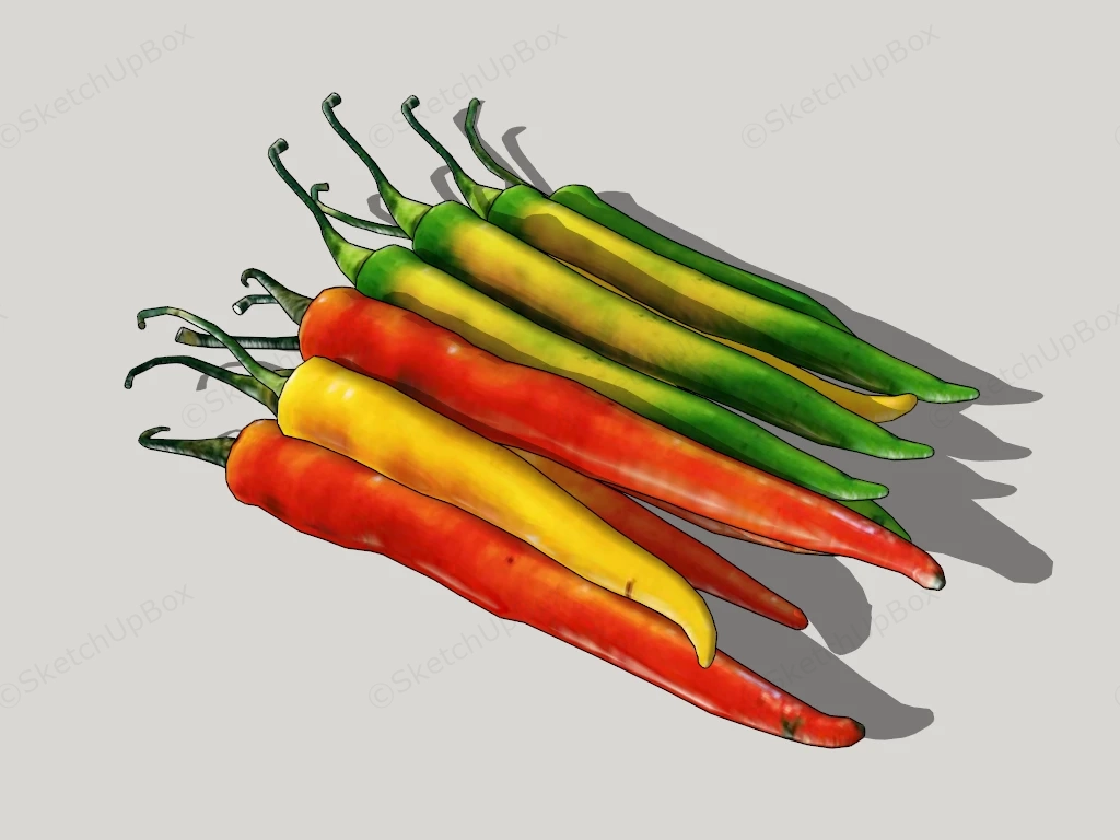 Chili Peppers sketchup model preview - SketchupBox
