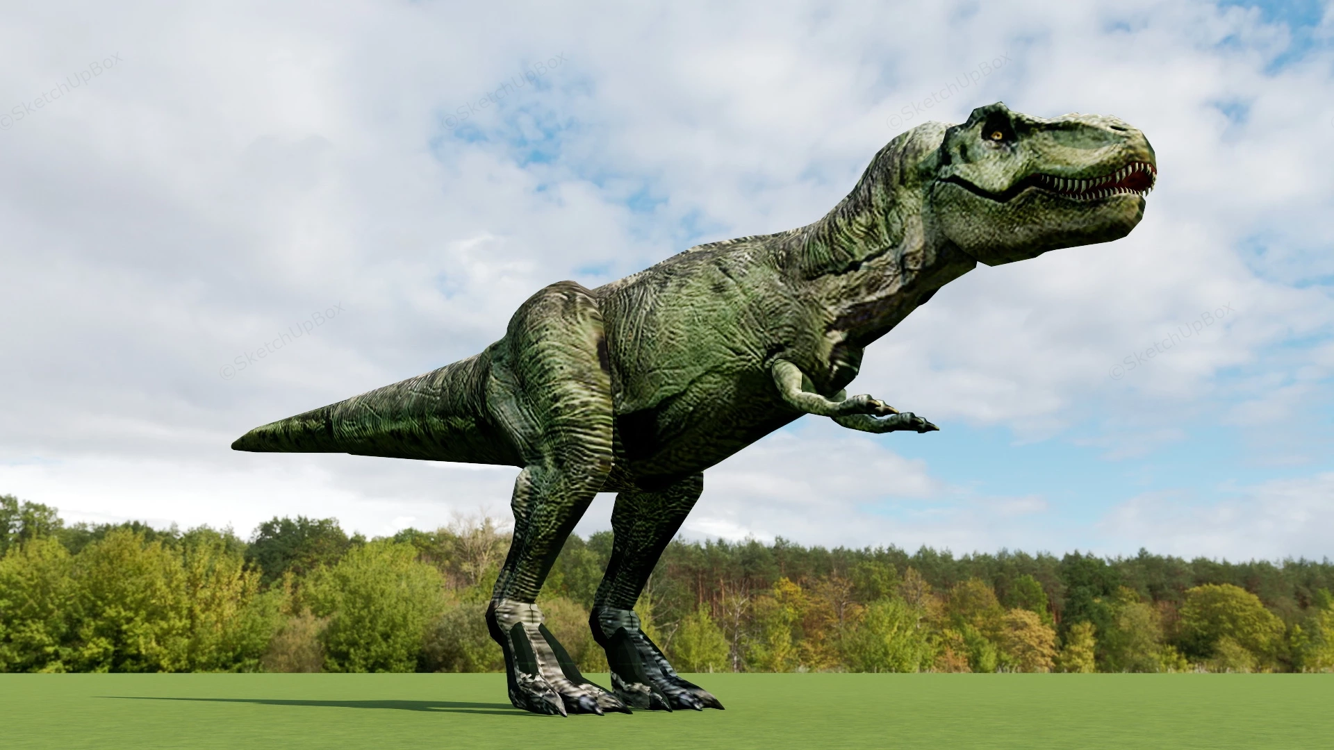 T Rex Dinosaur sketchup model preview - SketchupBox