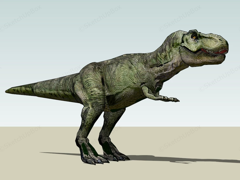 T Rex Dinosaur sketchup model preview - SketchupBox