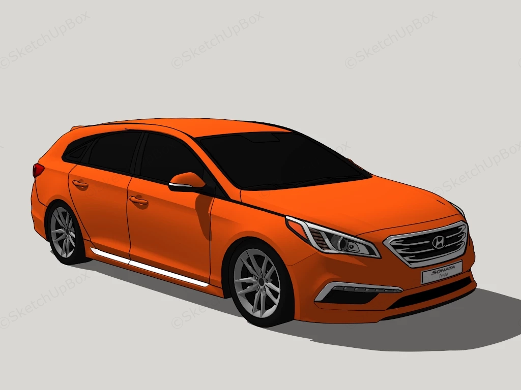 Hyundai Sonata Luxury sketchup model preview - SketchupBox