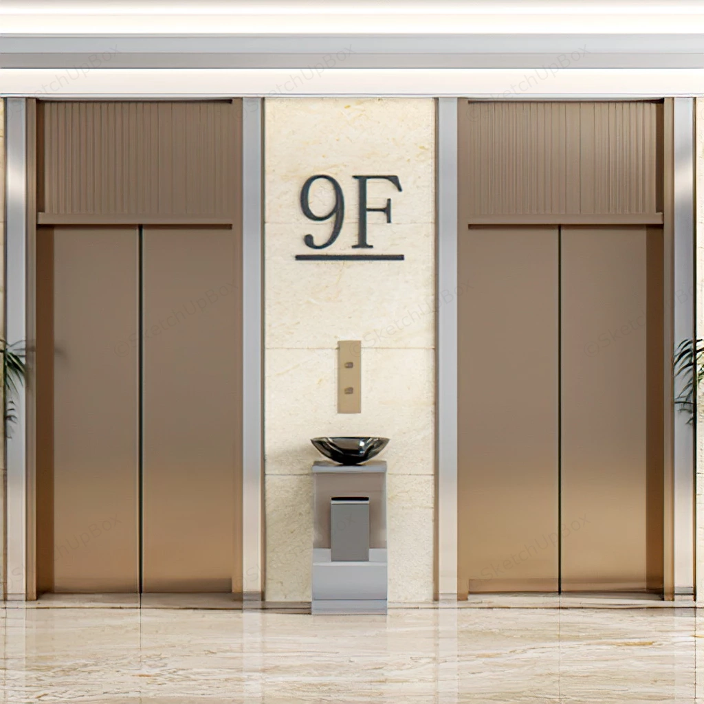 Office Building Elevators sketchup model preview - SketchupBox