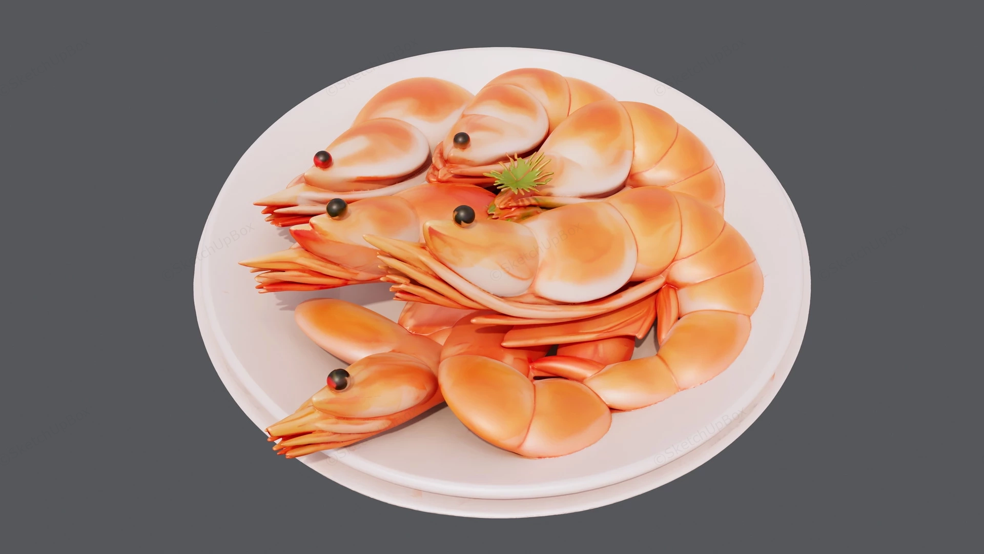 Boiled Shrimp sketchup model preview - SketchupBox