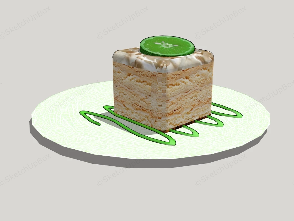 Cube Cake sketchup model preview - SketchupBox