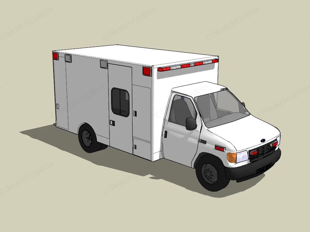 Ford Box Van sketchup model preview - SketchupBox