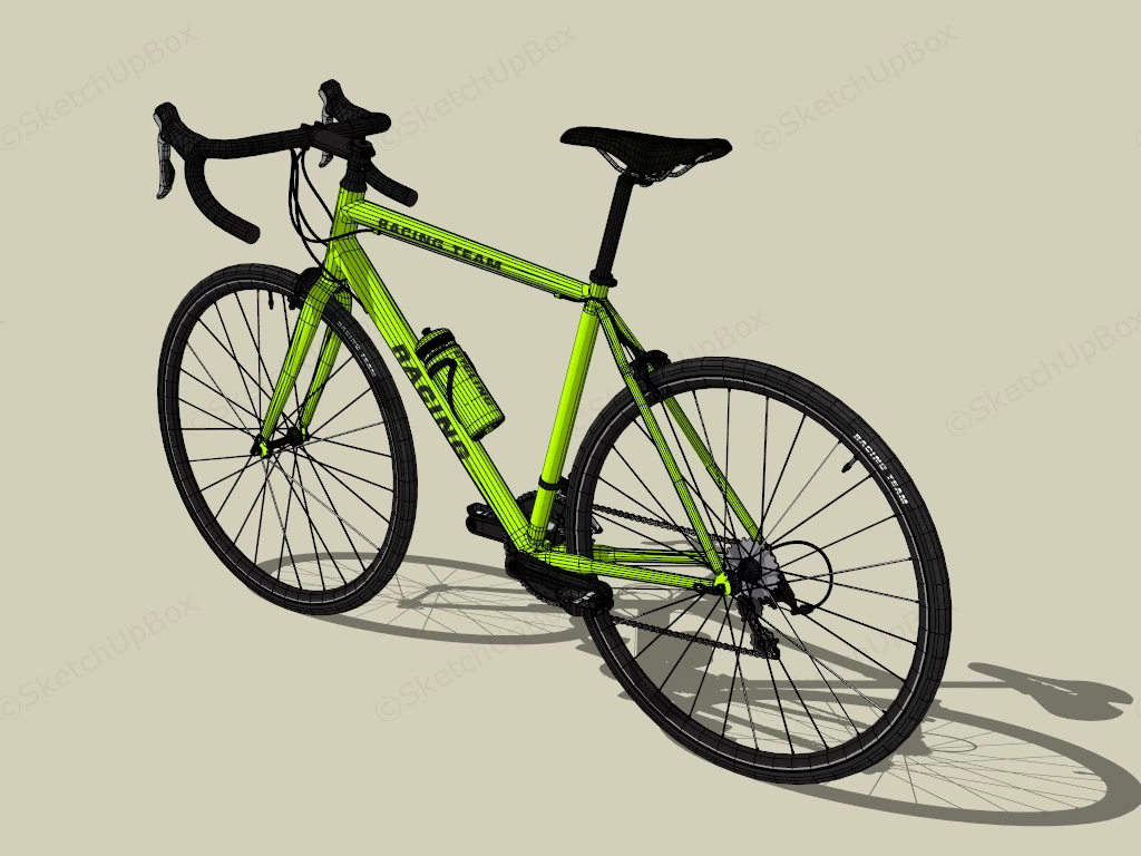 Green Racing Bicycle sketchup model preview - SketchupBox