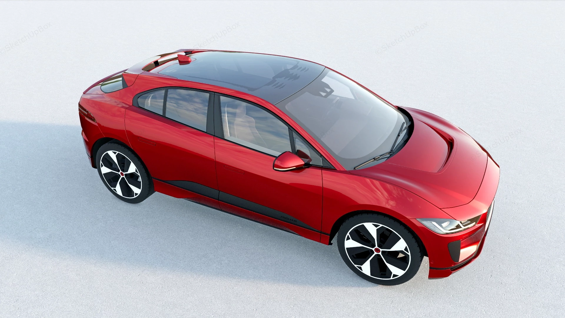 Jaguar I Pace sketchup model preview - SketchupBox