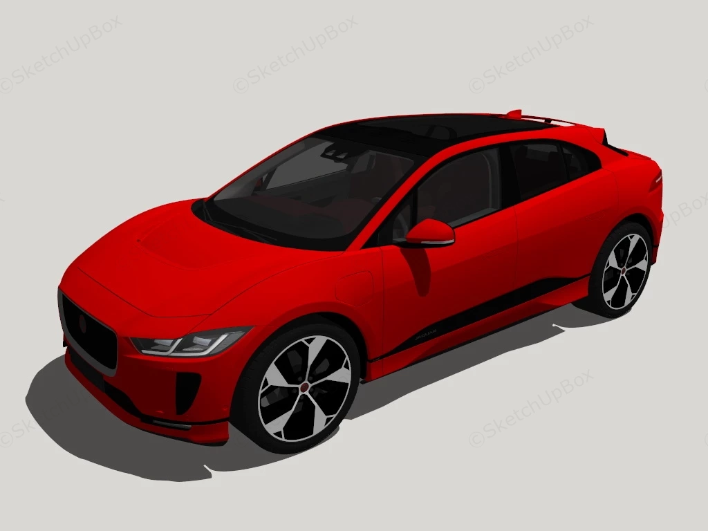Jaguar I Pace sketchup model preview - SketchupBox