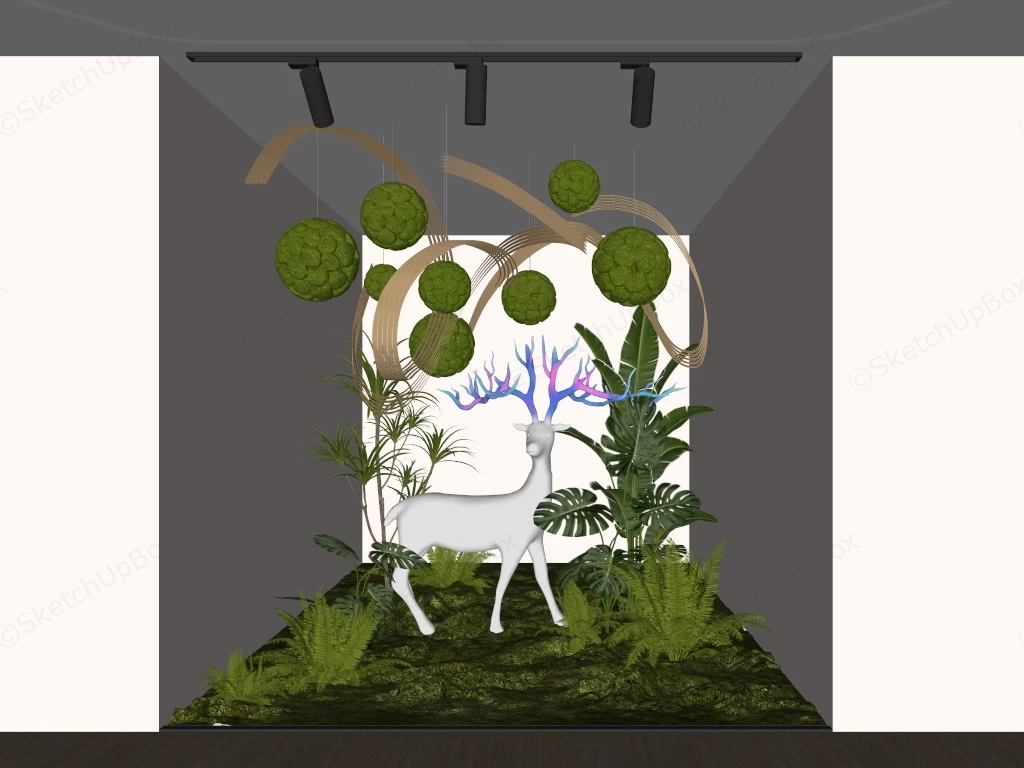 Indoor Reindeer Garden sketchup model preview - SketchupBox