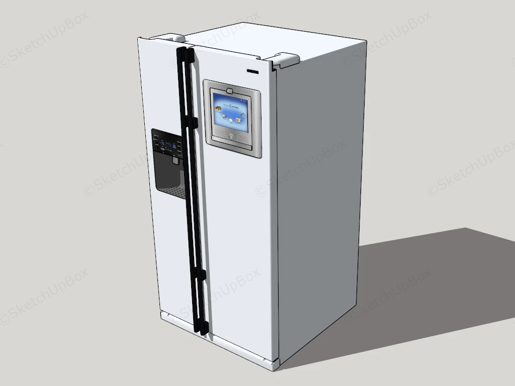 White French Door Refrigerator sketchup model preview - SketchupBox