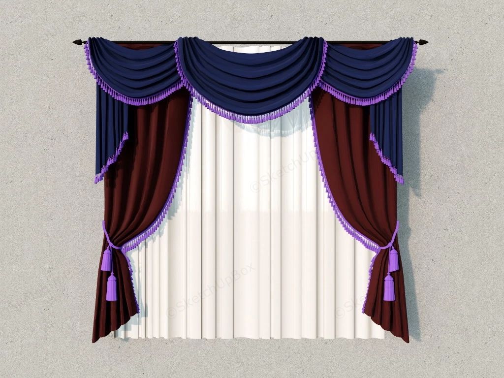 Living Room Window Coverings sketchup model preview - SketchupBox