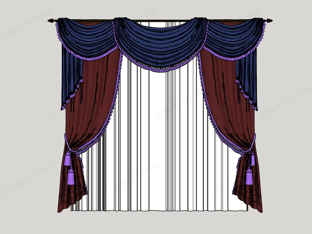 Living Room Window Coverings sketchup model preview - SketchupBox