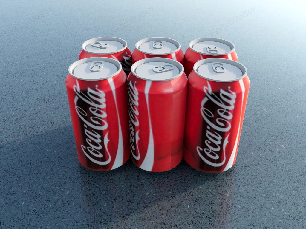 Coca Cola Cans sketchup model preview - SketchupBox