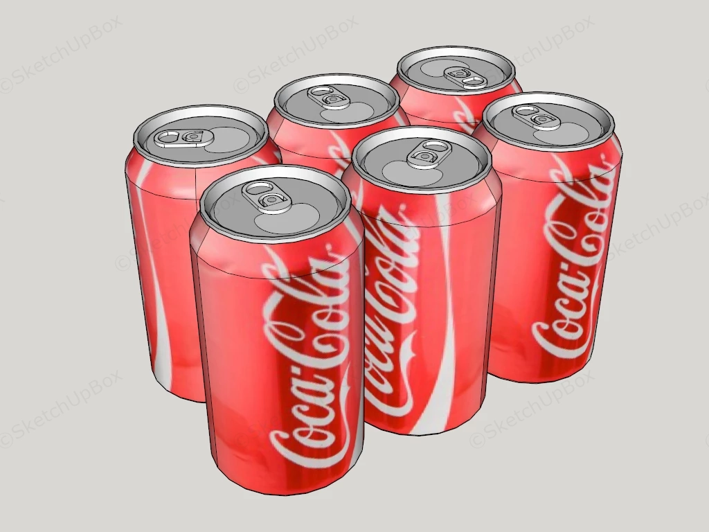 Coca Cola Cans sketchup model preview - SketchupBox