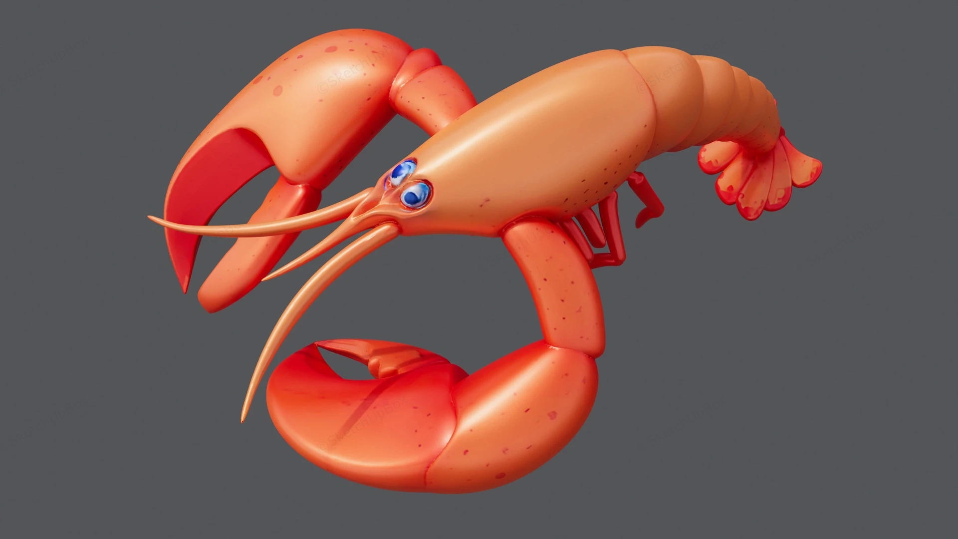 Sea Lobster sketchup model preview - SketchupBox