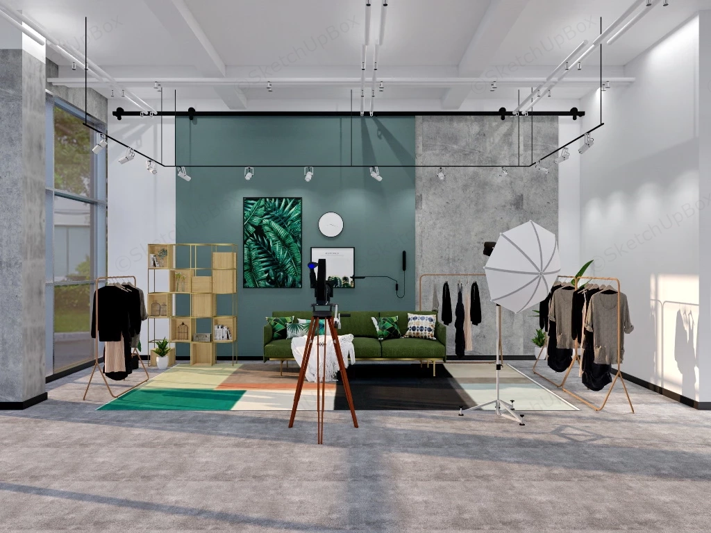 Clothing Live Streaming Room sketchup model preview - SketchupBox