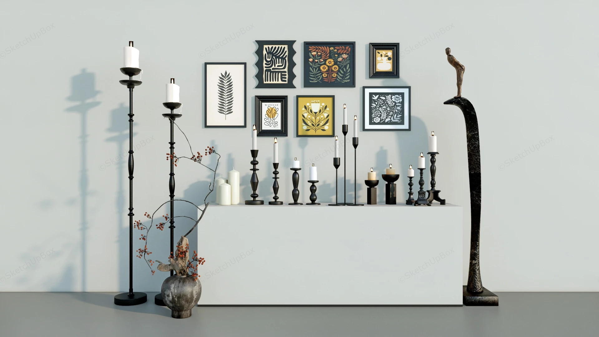 Vintage Candle Holders sketchup model preview - SketchupBox