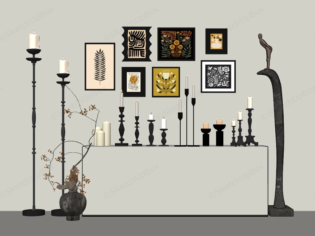Vintage Candle Holders sketchup model preview - SketchupBox