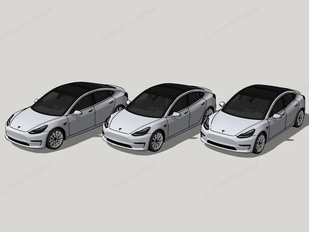 Tesla Model Y sketchup model preview - SketchupBox