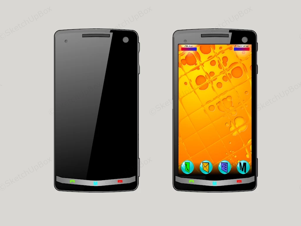 Smallest Mobile Phone sketchup model preview - SketchupBox