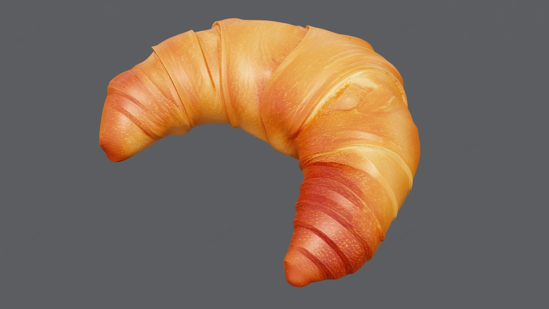 Croissant Bread sketchup model preview - SketchupBox