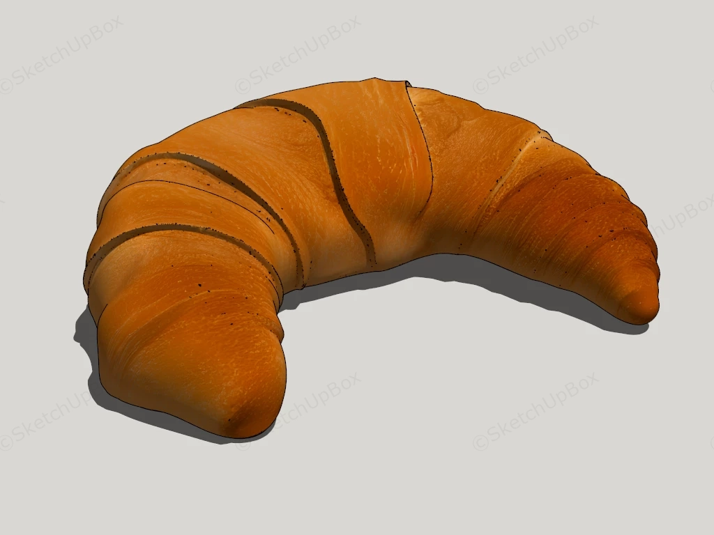 Croissant Bread sketchup model preview - SketchupBox