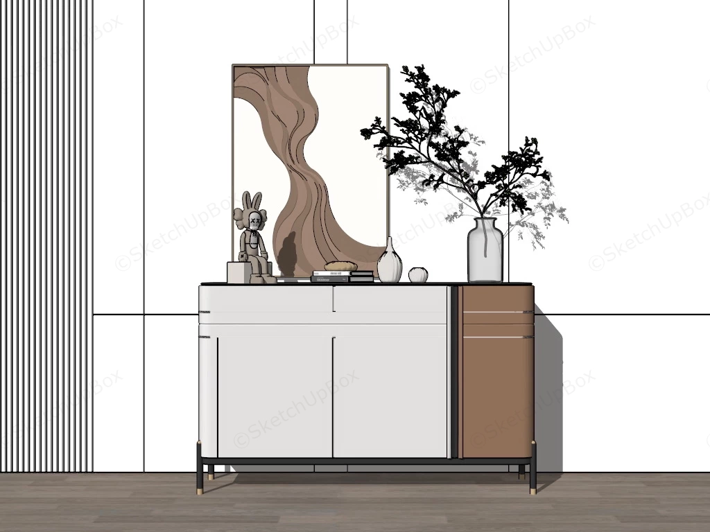 Modern Sideboard Buffet Cabinet sketchup model preview - SketchupBox