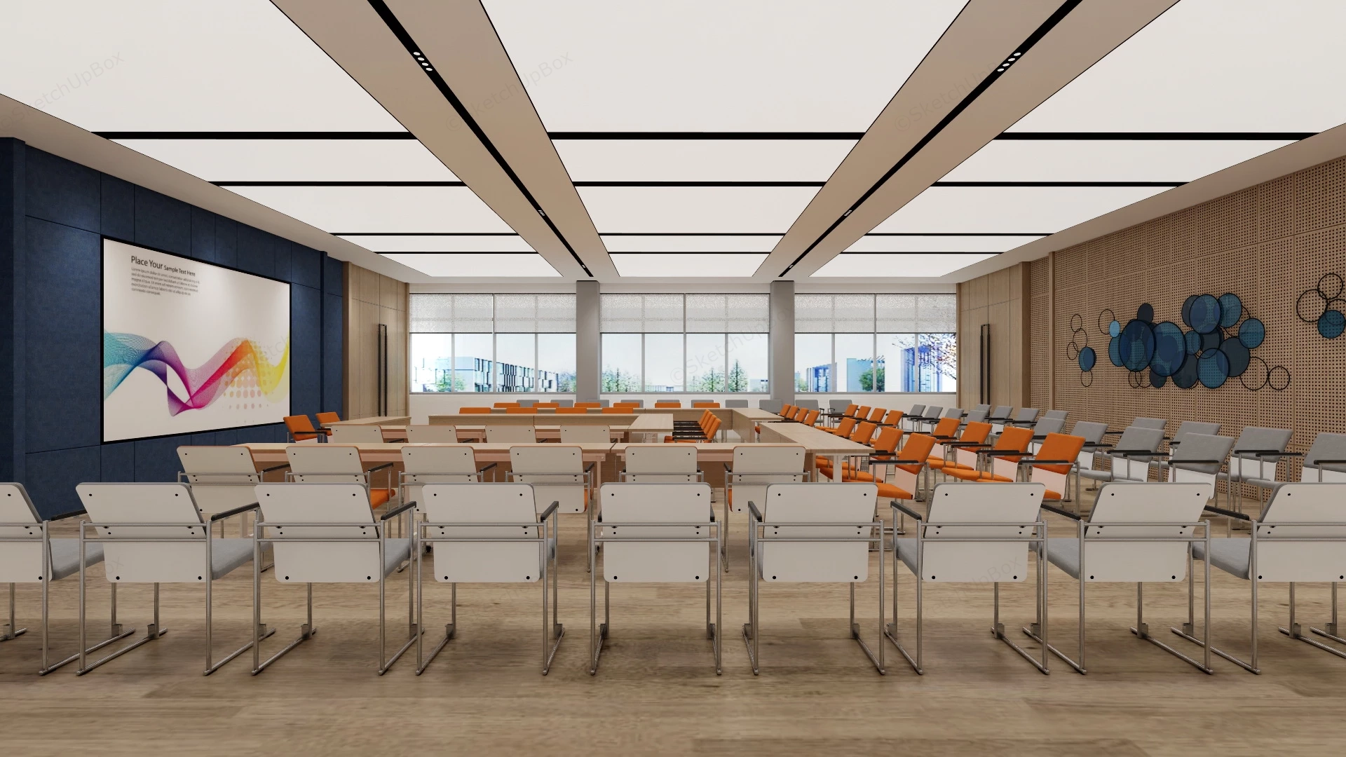 Classroom Training Room Design sketchup model preview - SketchupBox