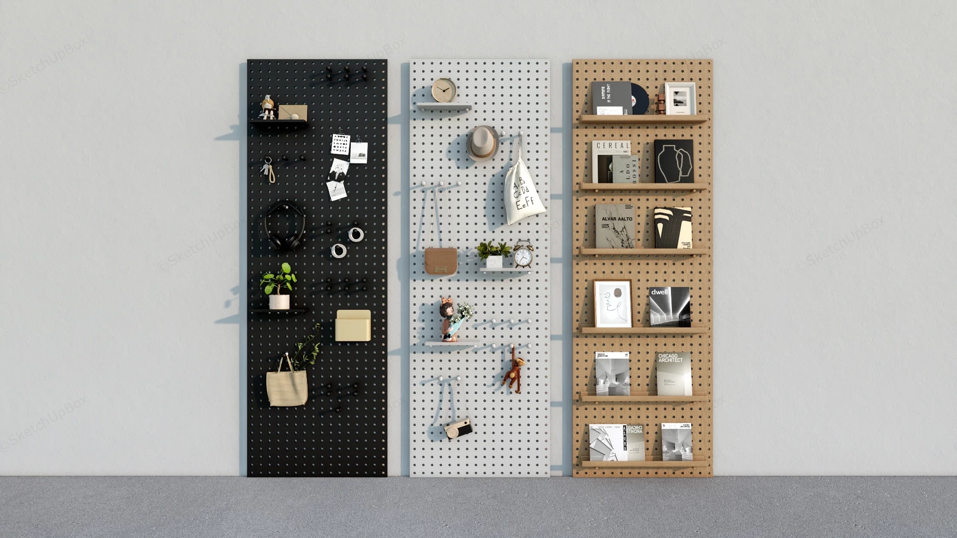 Pegboard Design sketchup model preview - SketchupBox