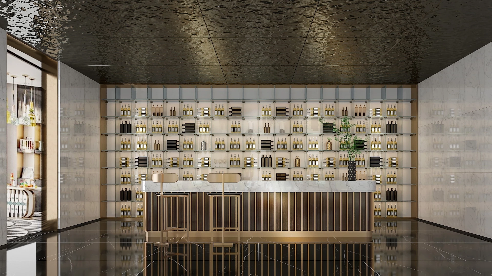 Luxury Home Bar sketchup model preview - SketchupBox