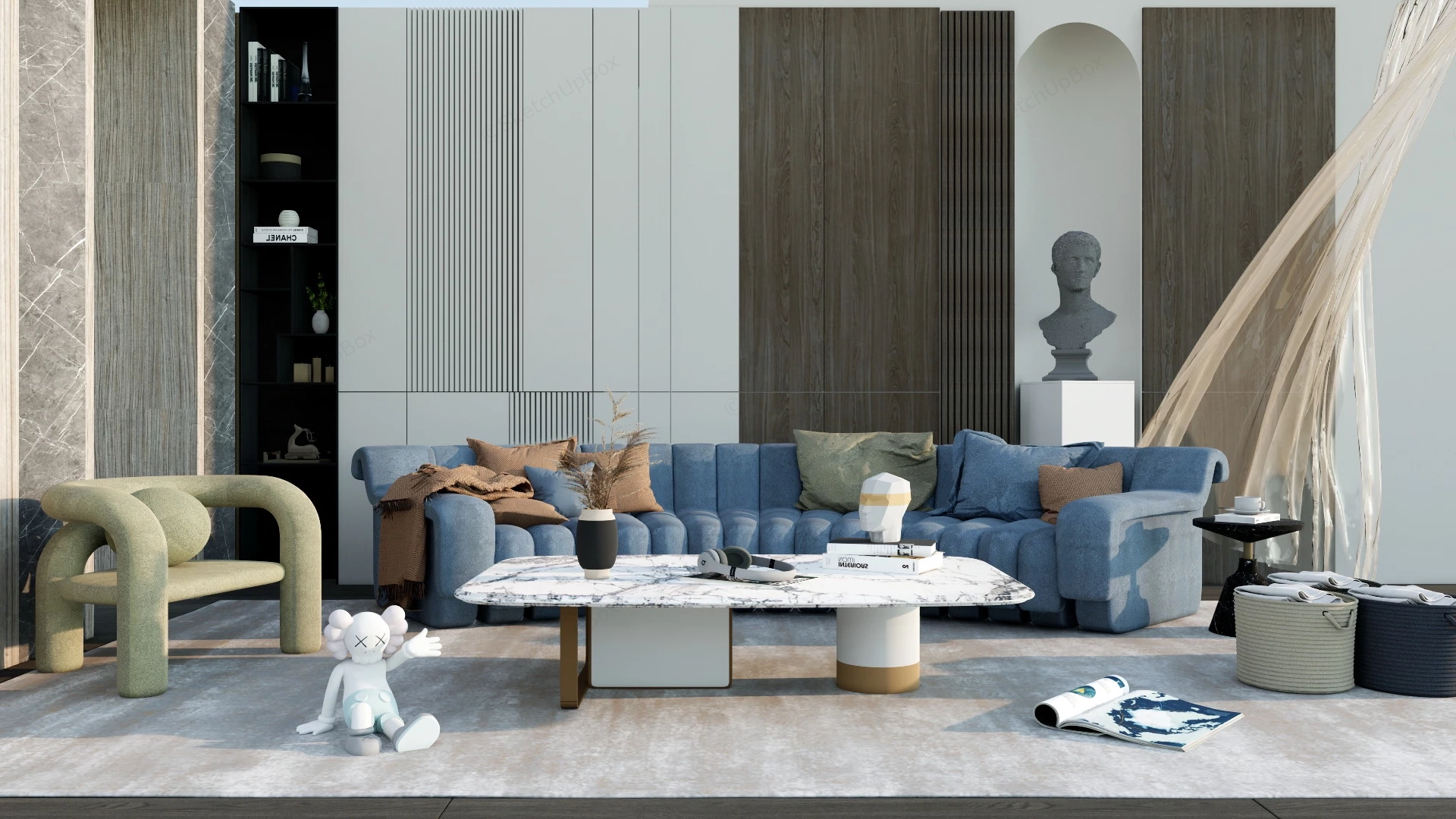 Casual Living Room Ideas sketchup model preview - SketchupBox