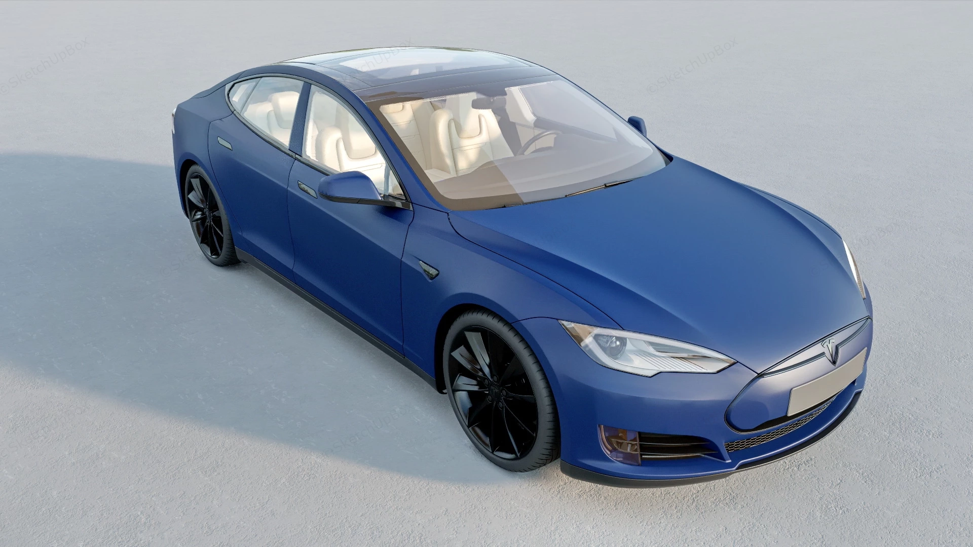 Tesla Model S sketchup model preview - SketchupBox