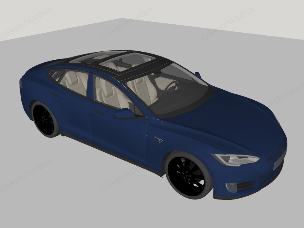 Tesla Model S sketchup model preview - SketchupBox