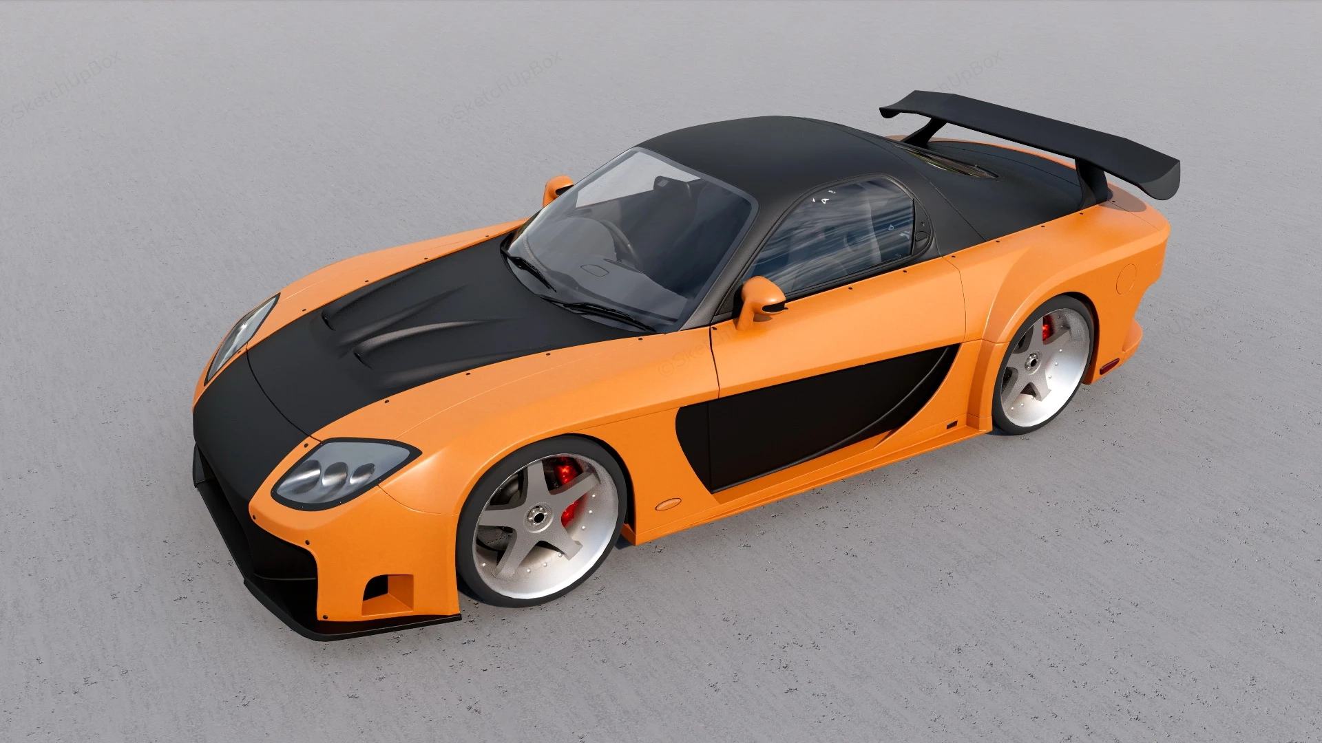 Mazda RX 7 sketchup model preview - SketchupBox