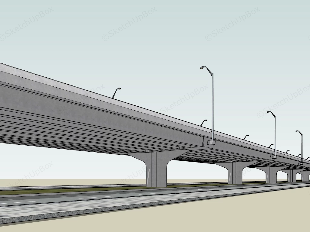 Elevated Road sketchup model preview - SketchupBox