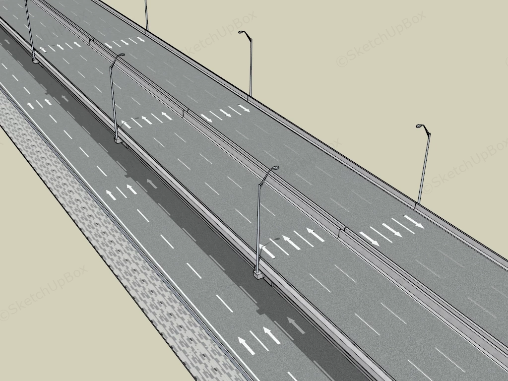 Elevated Road sketchup model preview - SketchupBox