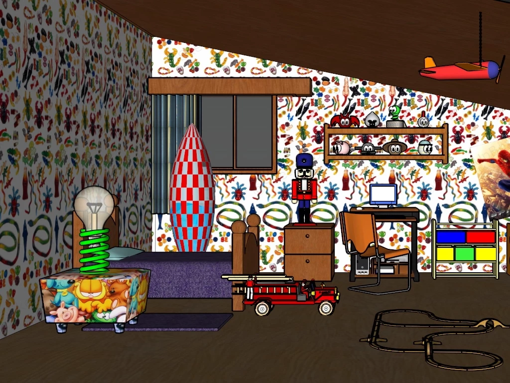 Retro Toddler Boy Room sketchup model preview - SketchupBox