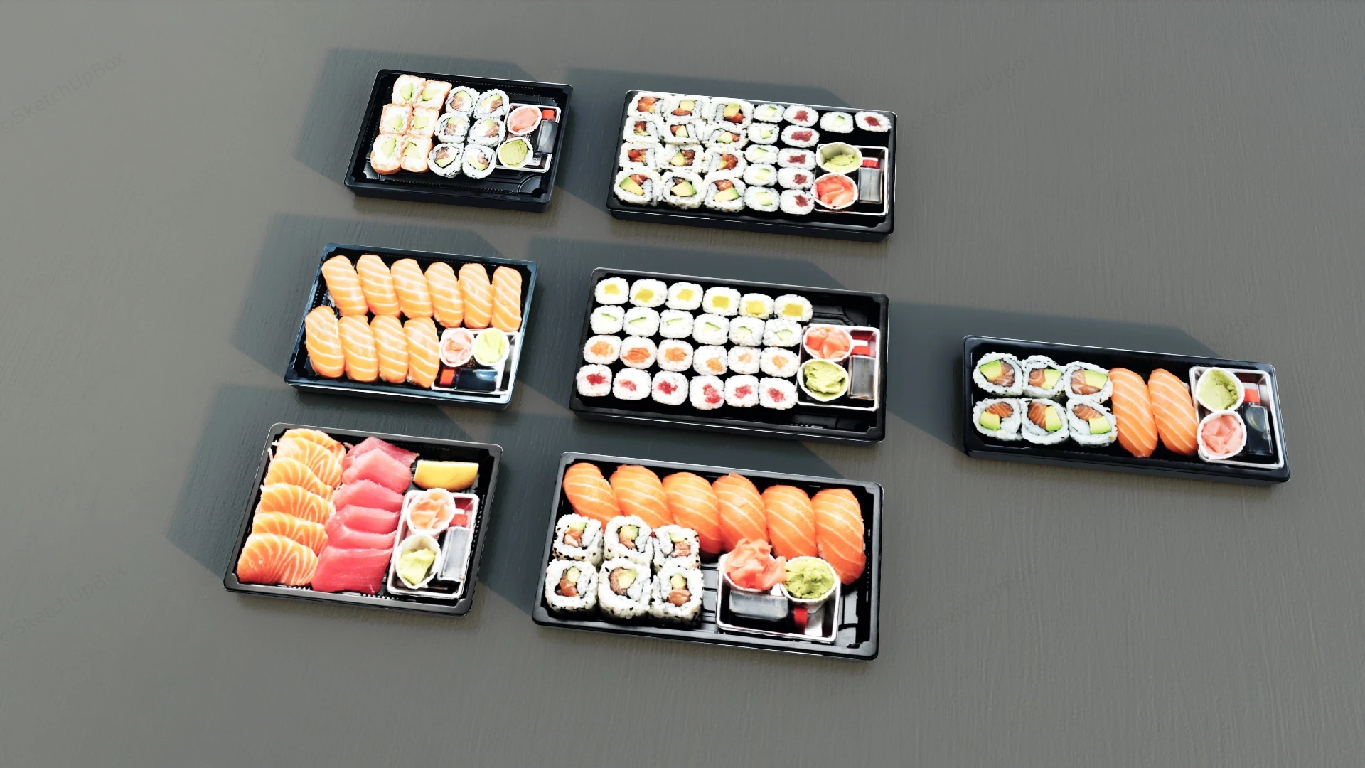 Various Types Of Sushi sketchup model preview - SketchupBox