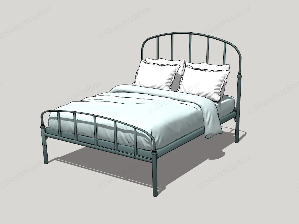 Iron Pipe Bed sketchup model preview - SketchupBox