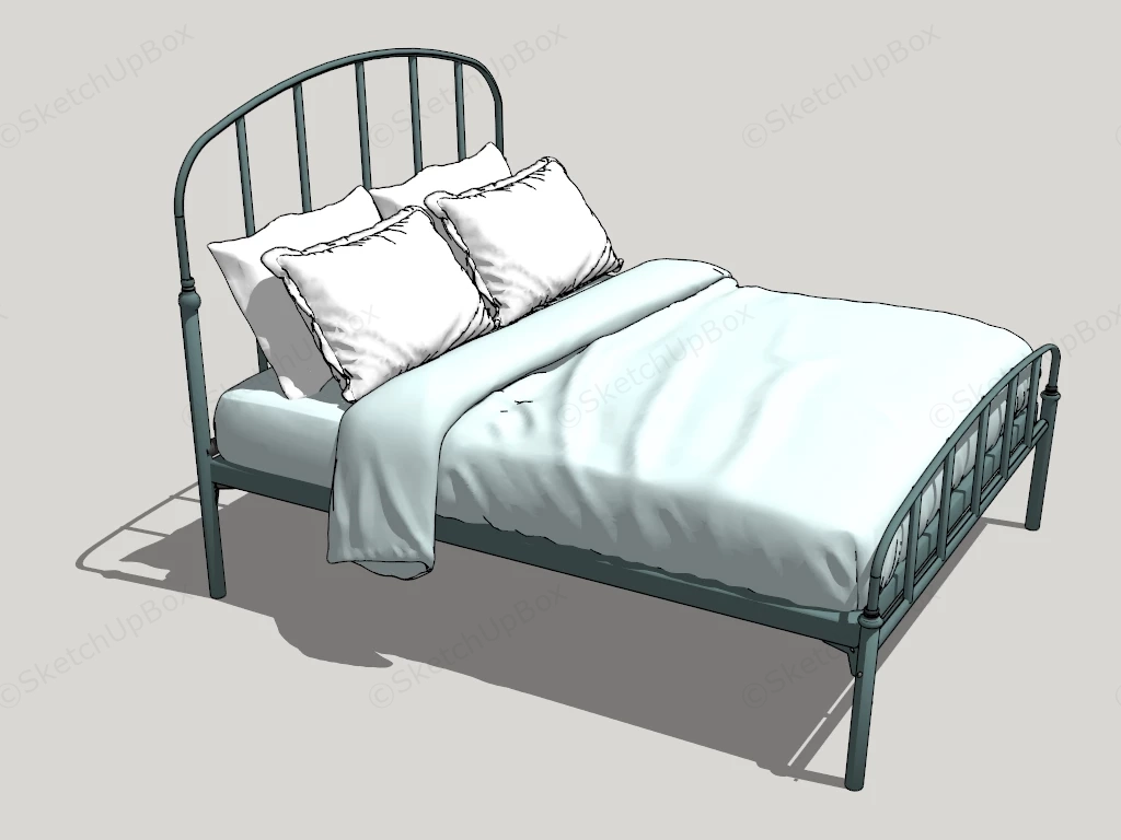 Iron Pipe Bed sketchup model preview - SketchupBox