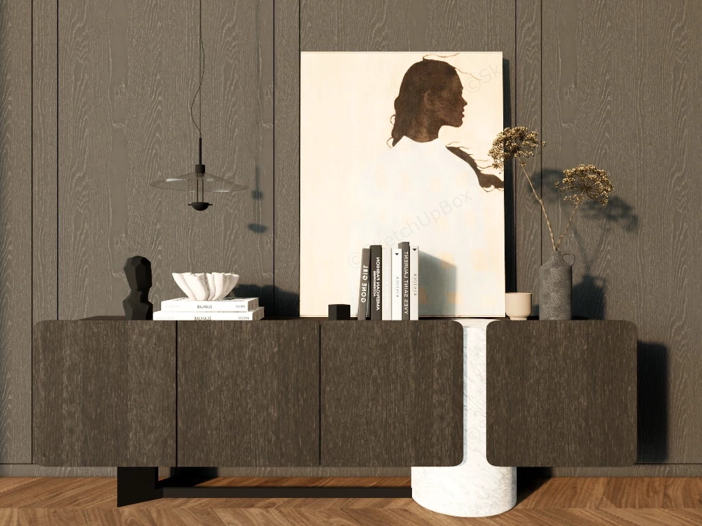 Entryway Storage Cabinet sketchup model preview - SketchupBox